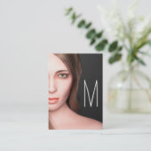 Carte De Visite Monogramme féminin de mode (Debout devant)