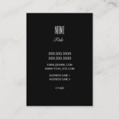 Carte De Visite Monogramme féminin de mode (Dos)