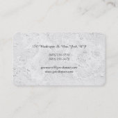 Carte De Visite Monogramme féminin professionnel gris mural rose (Dos)