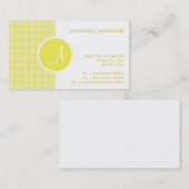 Carte De Visite Monogramme fendu - jaune (Devant / Derrière)