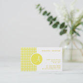 Carte De Visite Monogramme fendu - jaune (Debout devant)