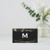 Carte De Visite Monogramme | Feuilles tropicaux (Debout devant)