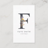 Carte De Visite Monogramme Fleur des Champs F (Devant)