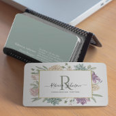 Carte De Visite Monogramme floral
