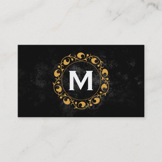 Carte De Visite Monogramme floral II | Lux (Devant)