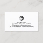 Carte De Visite Monogramme floral wedding planner (Dos)