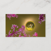 CARTE DE VISITE MONOGRAMME FLORENTIN BAROQUE JAUNE GEMME (Dos)