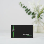 Carte De Visite Monogramme flottant Couleur personnalisée moderne (Debout devant)