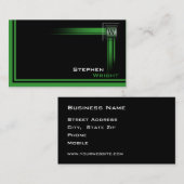 Carte De Visite Monogramme flottant Couleur personnalisée moderne (Devant / Derrière)