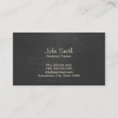 Carte De Visite Monogramme foncé à écailles professionnelles (Dos)