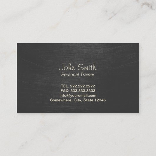 Carte De Visite Monogramme foncé à écailles professionnelles (Dos)