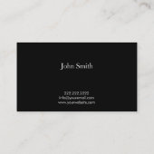 Carte De Visite Monogramme foncé élégant de musique du DJ (Dos)