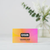 Carte De Visite Monogramme | Fond coloré (Debout devant)
