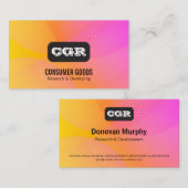 Carte De Visite Monogramme | Fond coloré (Devant / Derrière)