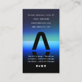 Carte De Visite monogramme futuriste artistique (Dos)