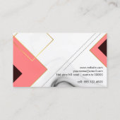 Carte De Visite Monogramme géométrique cool (Dos)