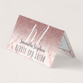 Carte De Visite Monogramme Girls Professional Pinky Glittery (Devant)