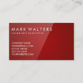 Carte De Visite Monogramme | Gloss rouge (Dos)