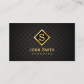 Carte De Visite Monogramme Gold Diamond Promoteur de musique (Devant)