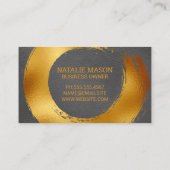 Carte De Visite Monogramme | Gold Foil Circulaire broyée
