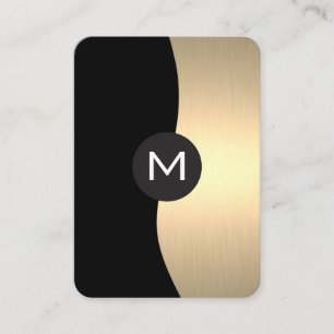 Carte De Visite Monogramme Gold Luxe