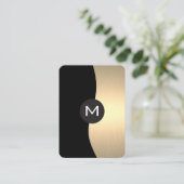 Carte De Visite Monogramme Gold Luxe (Debout devant)