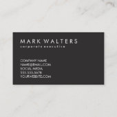 Carte De Visite Monogramme Grain de bois deux tons (Dos)