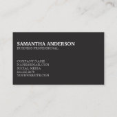 Carte De Visite Monogramme | Grain de bois | Modèle floral (Dos)