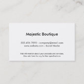 Carte De Visite Monogramme | Grain | Métallisé (Dos)