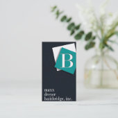 Carte De Visite Monogramme graphique audacieux - artiste, (Debout devant)