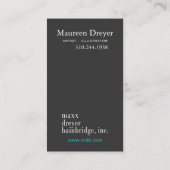 Carte De Visite Monogramme graphique audacieux - artiste, (Dos)