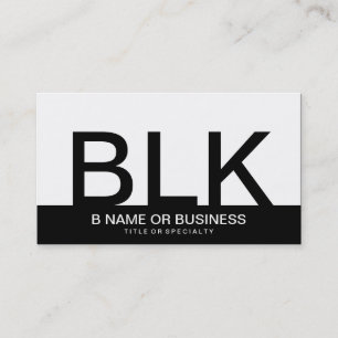 Carte De Visite monogramme gras