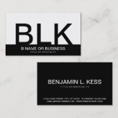 Carte De Visite monogramme gras (Devant / Derrière)