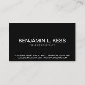 Carte De Visite monogramme gras (Dos)