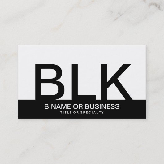 Carte De Visite monogramme gras (Devant)