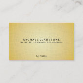Carte De Visite Monogramme Grille variation or brillant texture (Dos)