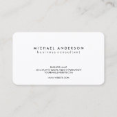 Carte De Visite Monogramme | Gris Blanc (Dos)