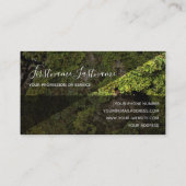 Carte De Visite Monogramme gris de surface de l'arbre de mousse ve (Dos)