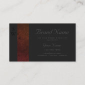 Carte De Visite Monogramme gris foncé Motif orange et rouge (Dos)