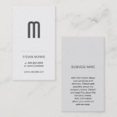 Carte De Visite Monogramme / Gris (gris) (Devant / Derrière)