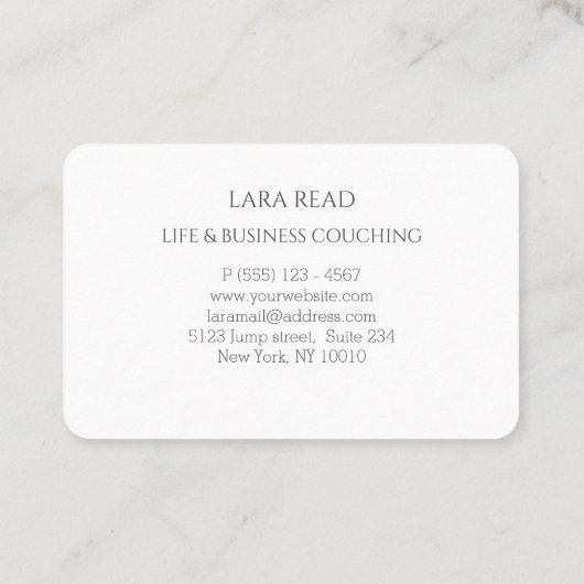 Carte De Visite Monogramme, gris minimal (Dos)