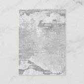 Carte De Visite Monogramme gris simple uni moderne unique (Dos)