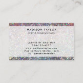 Carte De Visite Monogramme Holographique Parties scintillant Glam  (Dos)