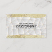 Carte De Visite Monogramme | Huile d'or broyée | Géométrique moder (Dos)