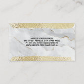 Carte De Visite Monogramme | Huile d'or broyée | Marbre (Dos)