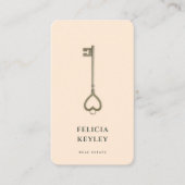 Carte De Visite Monogramme immobilier de l'immobilier Champagne (Devant)