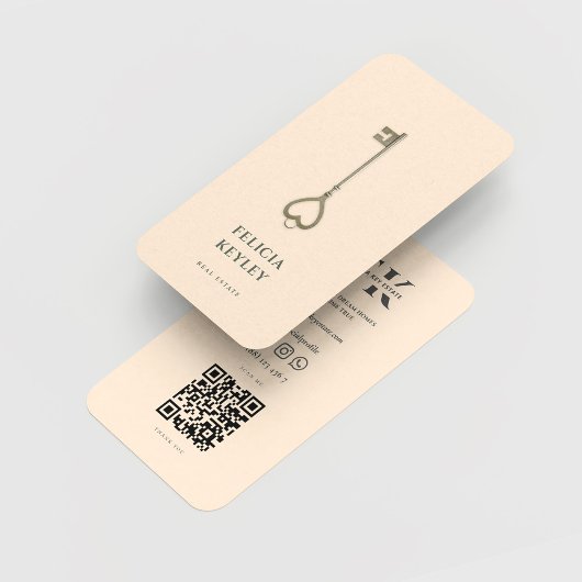 Carte De Visite Monogramme immobilier de l'immobilier Champagne