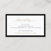 Carte de visite Monogramme immobilier moderne (Dos)