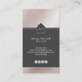 Carte De Visite Monogramme immobilier moderne professionnel (Dos)