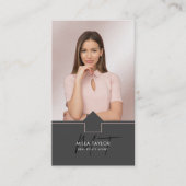 Carte De Visite Monogramme immobilier moderne professionnel (Devant)